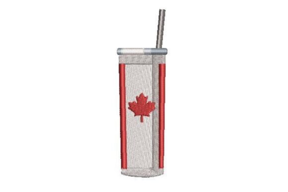 A Canadian Flag Embroidery Design for Apparel Projects