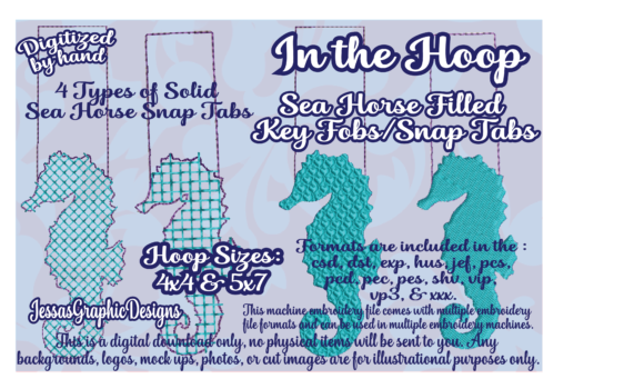 A Designer's Review: In the Hoop Sea Horse for Seasonal Projects