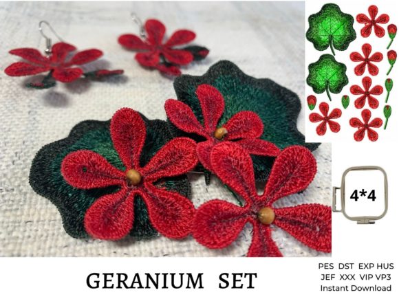 A Designer’s Review: The Geranium Flower Embroidery Design for Personalized Gifts