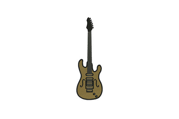 A Guitar Embroidery Design That Rocks the Stage