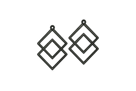 Earrings Applique: A Single-Color Design for Versatile Projects