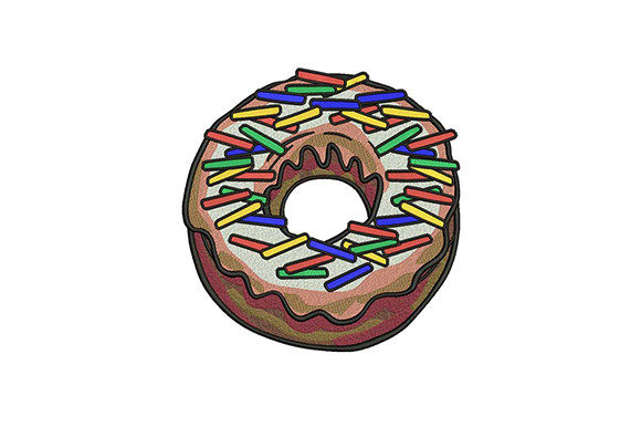 Professional Review: Coffee Sprinkled Donut Embroidery for Business