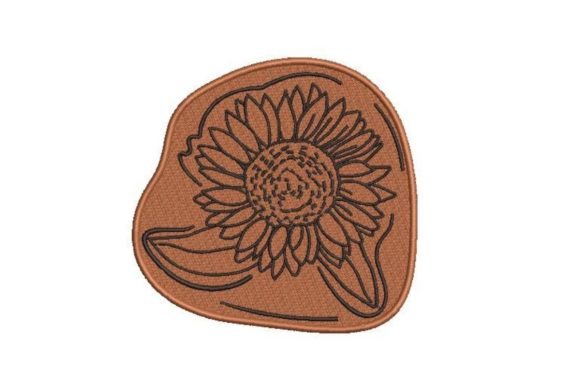 Tooled Leather Style Sunflower Embroidery for Heartfelt Gifts